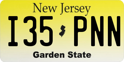 NJ license plate I35PNN