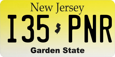 NJ license plate I35PNR