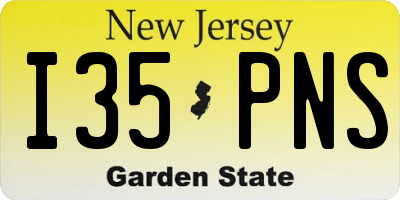NJ license plate I35PNS
