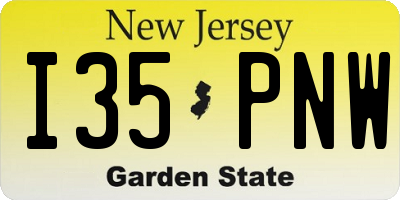 NJ license plate I35PNW