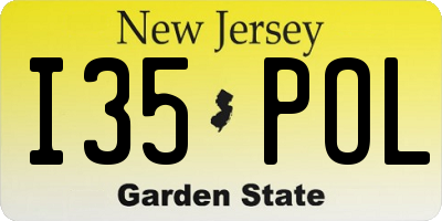 NJ license plate I35POL