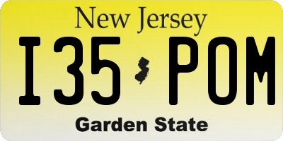 NJ license plate I35POM