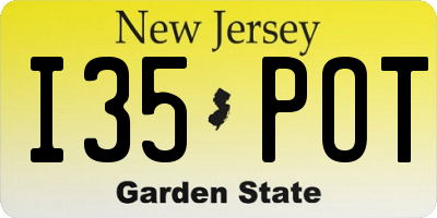 NJ license plate I35POT
