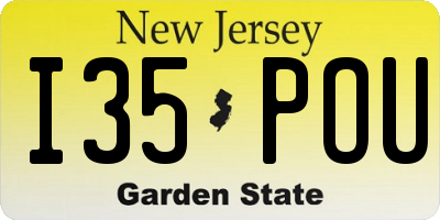 NJ license plate I35POU