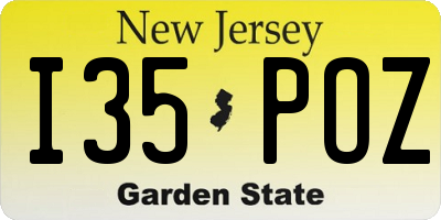 NJ license plate I35POZ