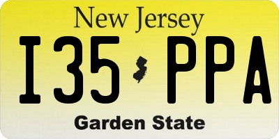 NJ license plate I35PPA