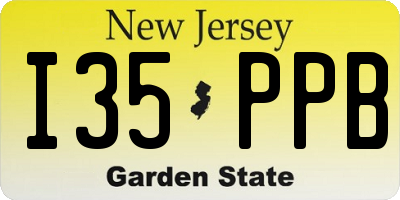 NJ license plate I35PPB