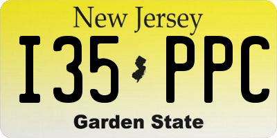 NJ license plate I35PPC