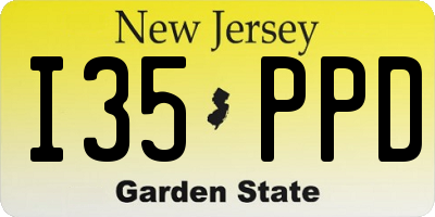 NJ license plate I35PPD