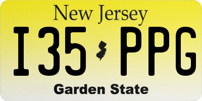 NJ license plate I35PPG