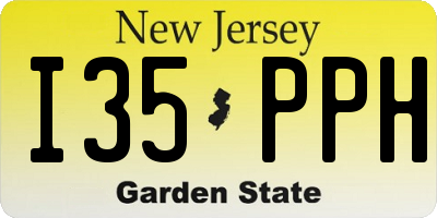 NJ license plate I35PPH