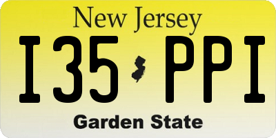 NJ license plate I35PPI