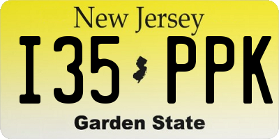 NJ license plate I35PPK