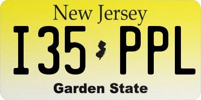 NJ license plate I35PPL