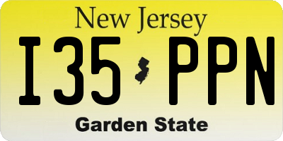 NJ license plate I35PPN