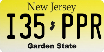 NJ license plate I35PPR
