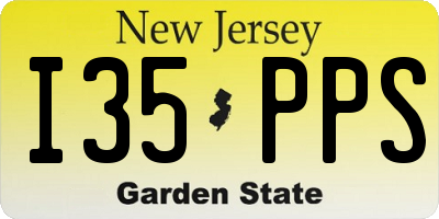 NJ license plate I35PPS