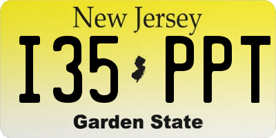 NJ license plate I35PPT