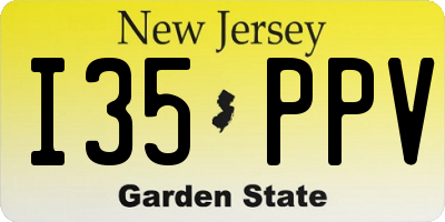 NJ license plate I35PPV