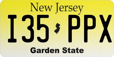 NJ license plate I35PPX