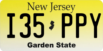 NJ license plate I35PPY
