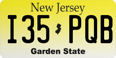 NJ license plate I35PQB