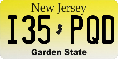 NJ license plate I35PQD