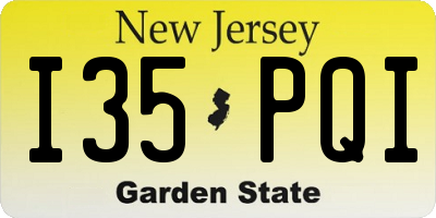 NJ license plate I35PQI