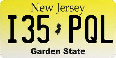 NJ license plate I35PQL