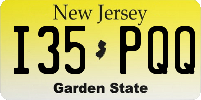 NJ license plate I35PQQ