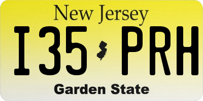NJ license plate I35PRH