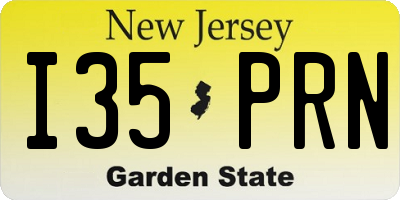 NJ license plate I35PRN
