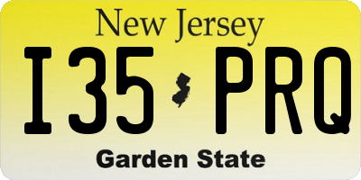 NJ license plate I35PRQ