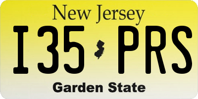 NJ license plate I35PRS
