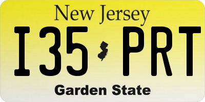 NJ license plate I35PRT