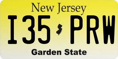 NJ license plate I35PRW