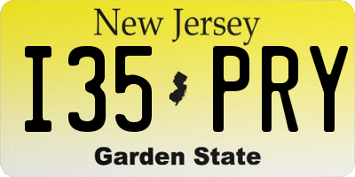 NJ license plate I35PRY