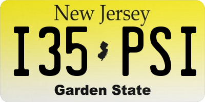 NJ license plate I35PSI