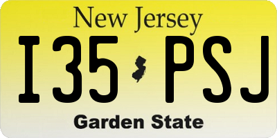 NJ license plate I35PSJ