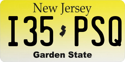 NJ license plate I35PSQ