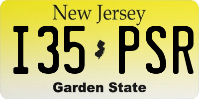 NJ license plate I35PSR