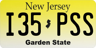 NJ license plate I35PSS