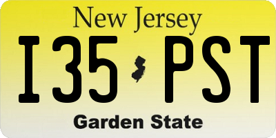 NJ license plate I35PST