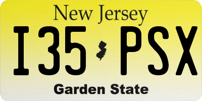 NJ license plate I35PSX