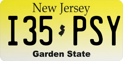 NJ license plate I35PSY