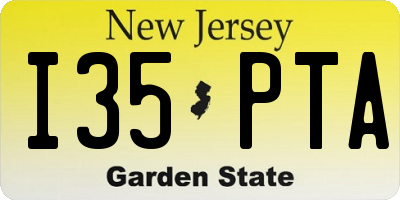 NJ license plate I35PTA