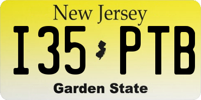 NJ license plate I35PTB