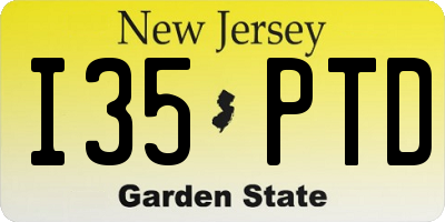 NJ license plate I35PTD