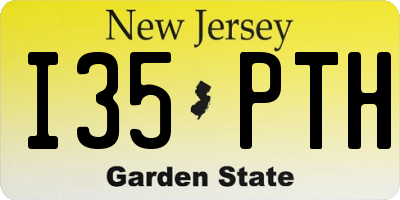 NJ license plate I35PTH