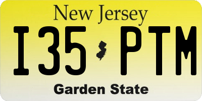NJ license plate I35PTM